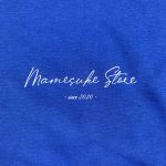 mamesuke_store_script_logo_long_tshirt_blue