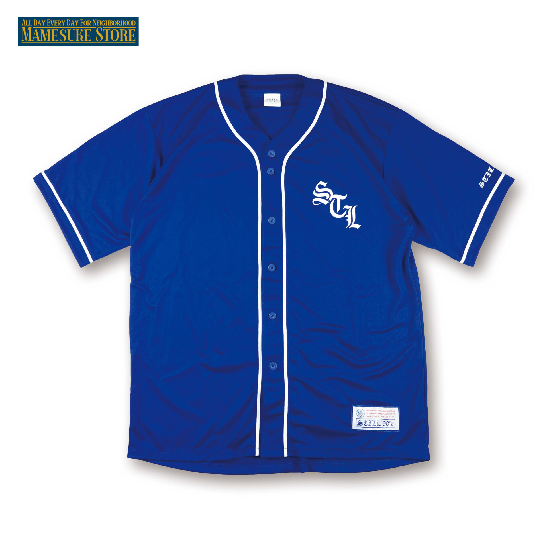 新作【STILL 90's】STL Baseball Shirt 青 ベースボールシャツ