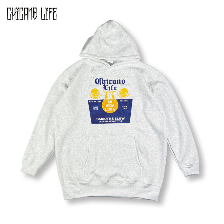 chicanolife_s_and_s Logo hoodie_ashgray