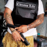 Chicano Life】Bulletproof Vest Leather Black チカーノライフ