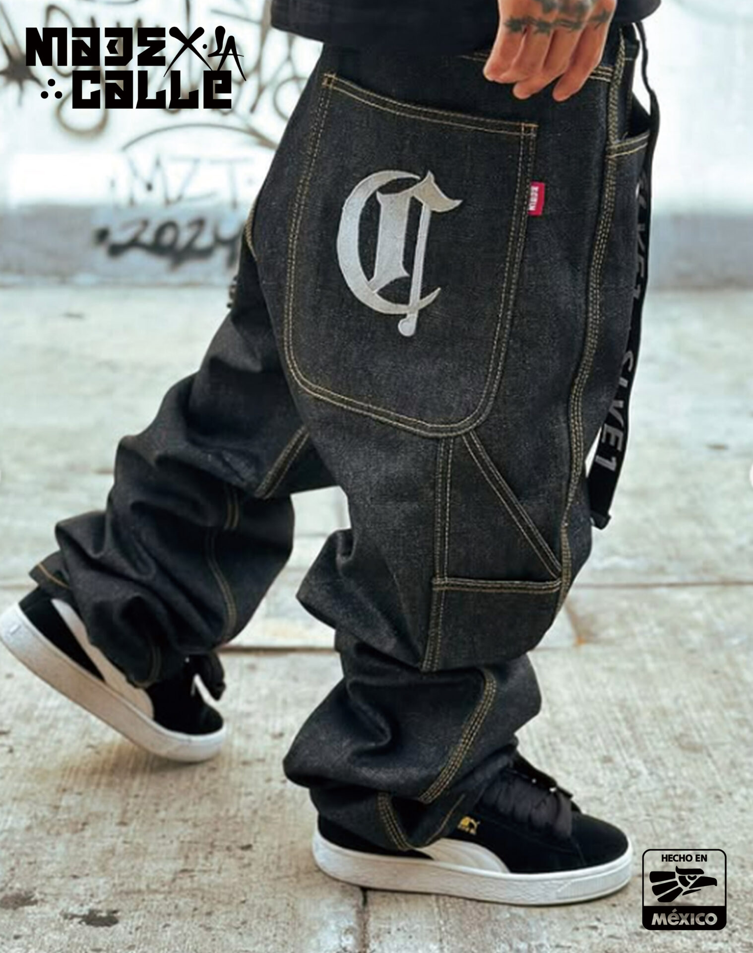 madexlacalle_mc_logo_denim_pants_black